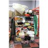 Image 1 : CART OF UNCLAIMED AUCTIONED ITEMS (RACK NOT INCLD)