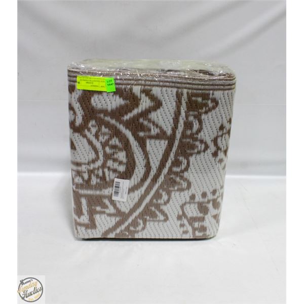 NEW AMAZIOT WATERPROOF OUTDOOR RUG BROWN 8X10FT