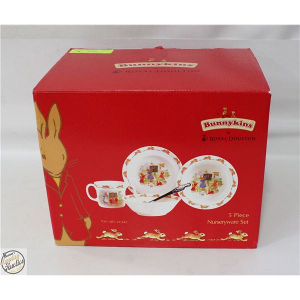 NEW BUNNYKINS ROYAL DOULTON 5-PIECES IN BOX