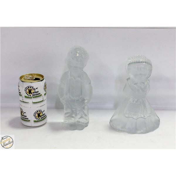 ESTATE GLASS BOY AND GIRL ORNAMENT