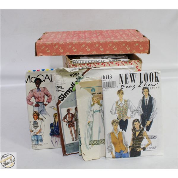 VINTAGE SEWING PATTERNS AND CASE