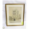 Image 1 : VINTAGE 1934 FRAMED PENCIL SKETCH
