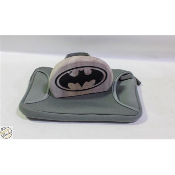 BATMAN CARVED & PAINTED ROCK 4" X 2" X 6" IN CLOTH