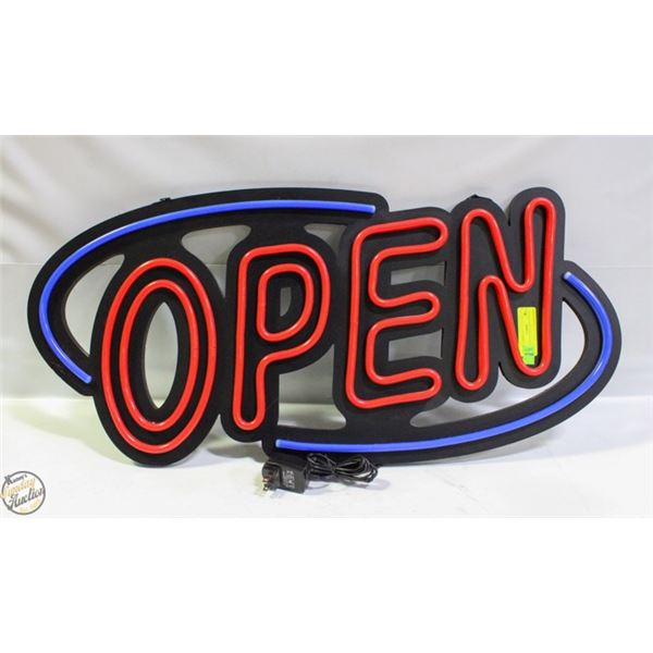 WINDOW LIGHT UP OPEN SIGN 32" X 15"