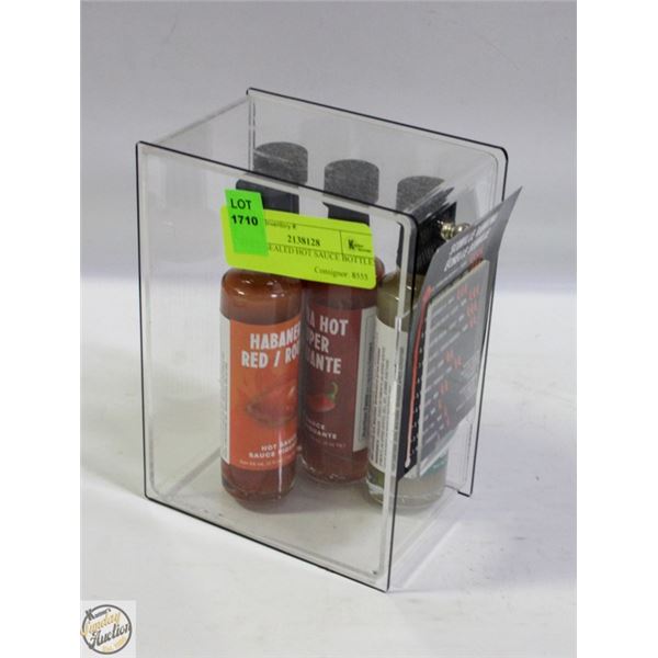 4 NEW SEALED HOT SAUCE BOTTLES