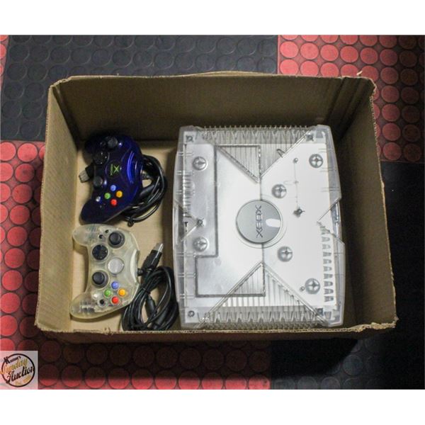 XBOX “CRYSTAL EDITION” 2 CONTROLLERS &