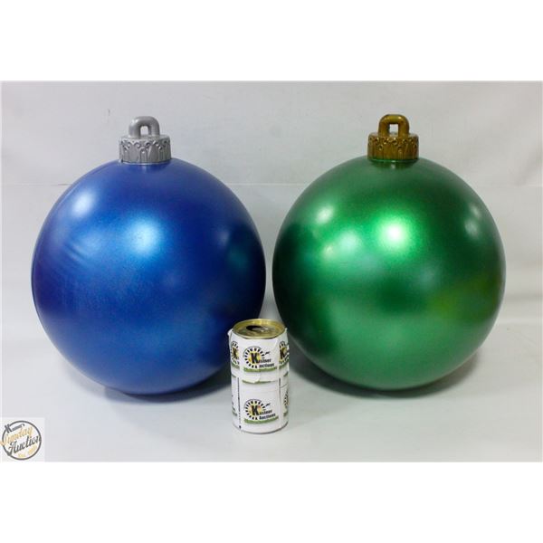 PAIR OF OVERSIZED ORNAMENTS