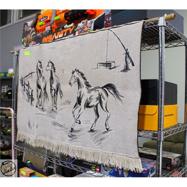 CUSTOM MADE WILD HORSE HERD 28" X 40" WALL