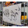 Image 1 : CUSTOM MADE WILD HORSE HERD 28" X 40" WALL
