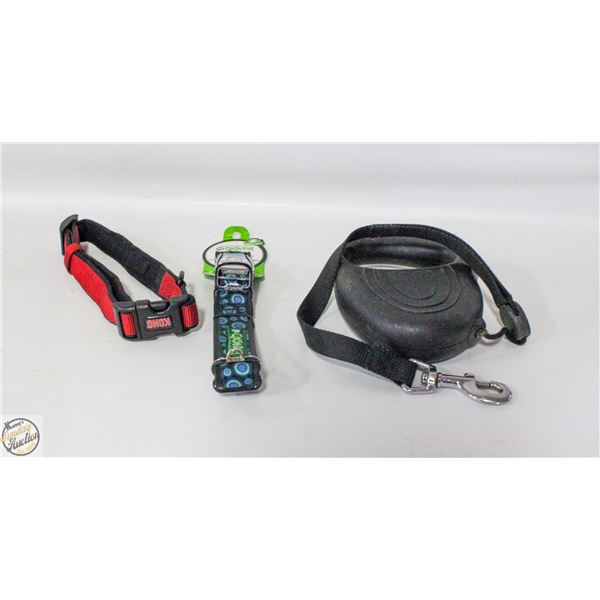BOX WITH 2 NEW/UNUSED DOG COLLARS - KONG