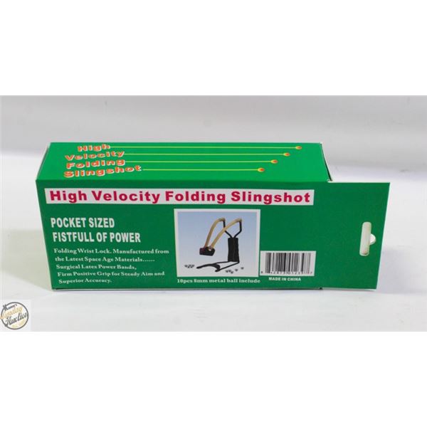 HIGH VELOCITY FOLDING SLINGSHOT