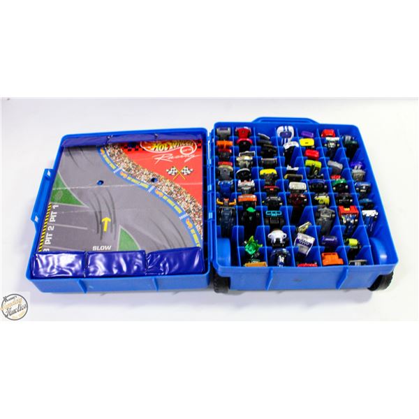 ESTATE HOT WHEELS CASE & 64 ASSORTED VEHICLES