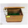 Image 1 : APPROX 70YR OLD WOODEN BOX WITH HINGE