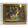 Image 1 : FRAMED OIL PAINTING "FRUIT BASKET"