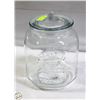 Image 1 : LARGE STORE DISPLAY GLASS PEANUT JAR LIDDED