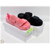 Image 1 : NEW FUZZY WOMEN'S SLIPPERS 1PINK 1BLACK SIZE 10