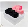 Image 1 : NEW FUZZY WOMEN'S SLIPPERS 1PINK 1BLACK SIZE 9