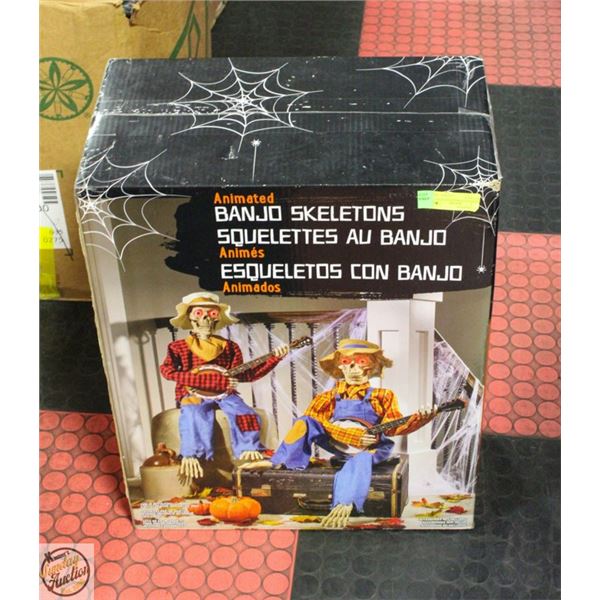 NEW SEALED ANIMATED BANJO SKELETONS