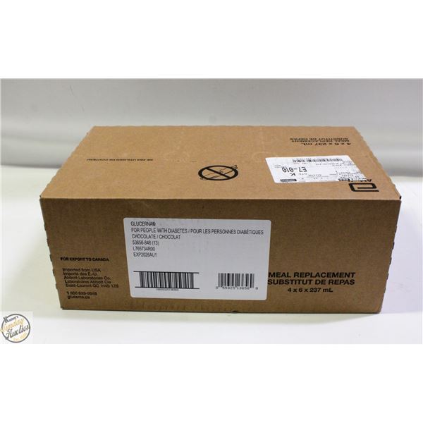 24 GLUCERNA DIABETIC MEAL REPLACEMENT EXP. 10/2026