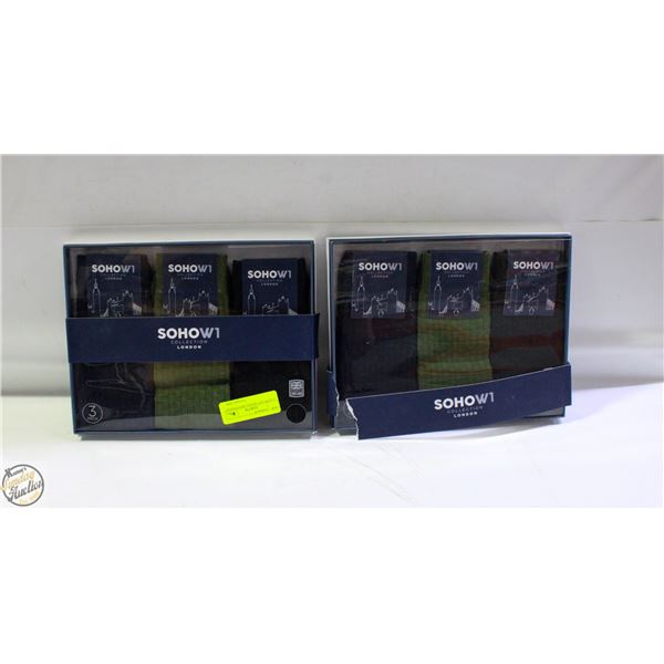 (2 )NEW GIFT BOXES  MEN"S SOCKS