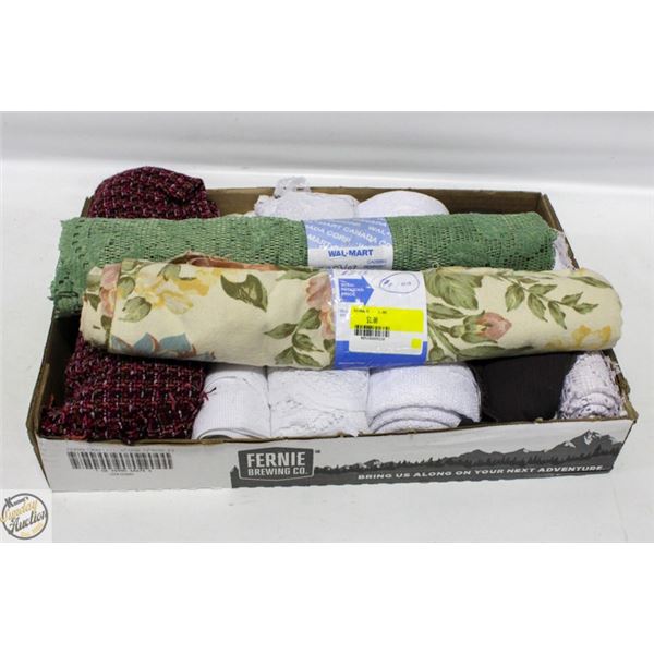 FLAT OF VARIOUS FABRICS