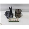 Image 1 : DEER STATUE. METAL INSENCE BURNER. CHINESE