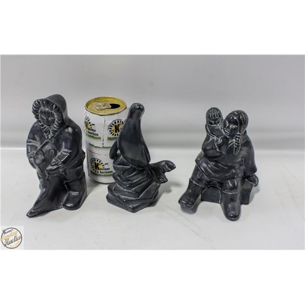 3 PIECE NATIVE CERAMIC DECORATIVE