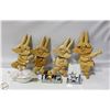 Image 1 : 4 WOOD RABBIT. BIRD JEWERLY HOLDER.