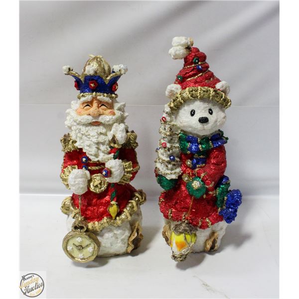 SANTA & SNOWMAN 16"