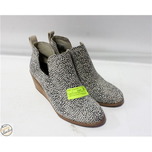 LADIES TOMS SIZE 7 BOOTS CHEETAH PRINT-ESTATE