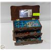Image 1 : VINTAGE WOOD JEWELRY BOX FULL OF ESTATE JEWELRY