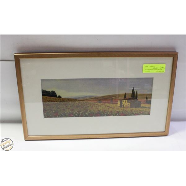 ITALIAN FARM SCENE PICTURE FRAMED