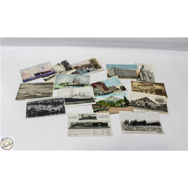 LOT OF HISTORICAL ANTIQUE POSTCARDS