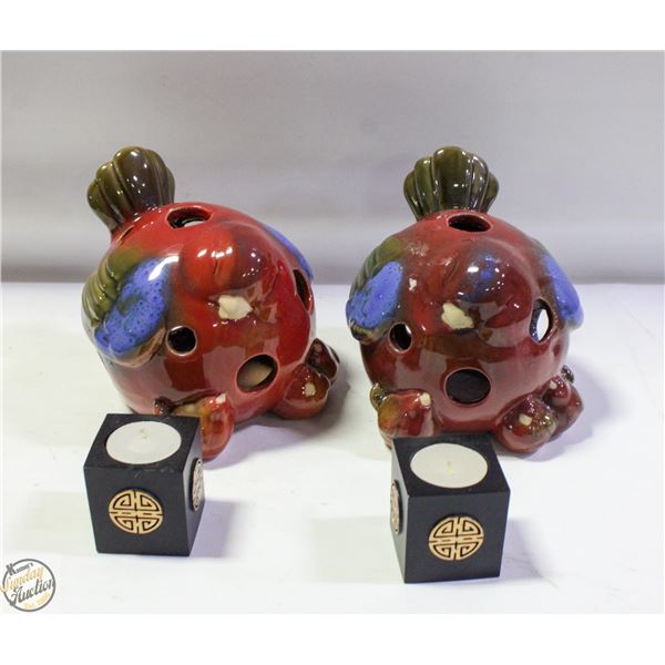 CERAMIC BIRD CANDLE OR INCENT BURNER X