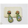 Image 1 : ANTIQUE ITALIAN MICRO MOSAIC EARRINGS