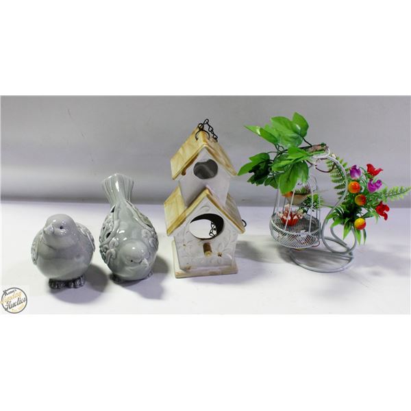 2 BIRD WITH BIRD HOUSE. 1 BATTERY