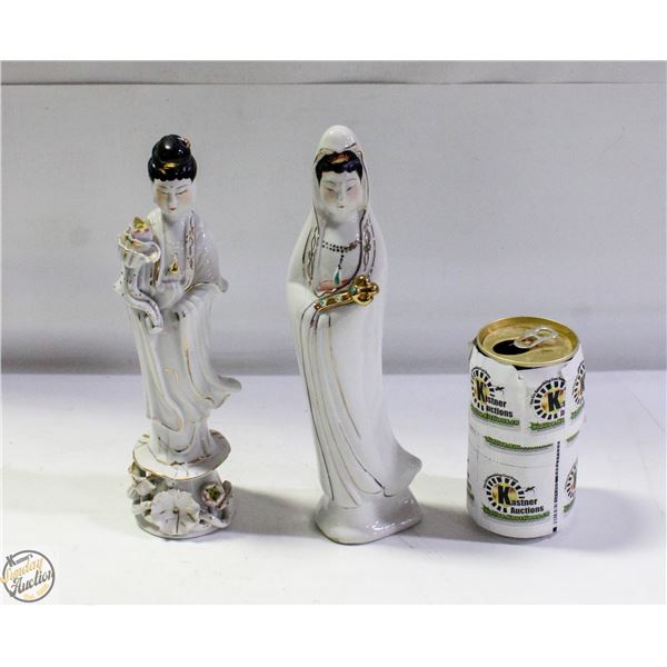 2 PIECE GUAN YING STATUE