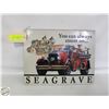 Image 1 : 2 METAL TIN WALL SIGNS SEAGRAVE FIRE