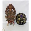 Image 1 : TWO AFRCAN CARVED WOOD MASKS
