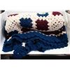 Image 1 : HANDMADE LARGE GRANDMA SQUARES BLANKET QUEEN SIZE