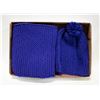Image 1 : HANDMADE TOUQUE + MATCHING LARGE SCARF PURPLE