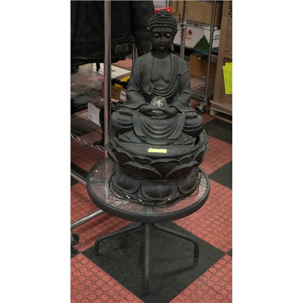 MEDITATING GLASS BALL WATER FOUNTIAN SOLD W/SMALL