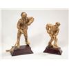 Image 1 : 2 BRONZE TONE HOCKEY PLAYER FIGURES/STATUES