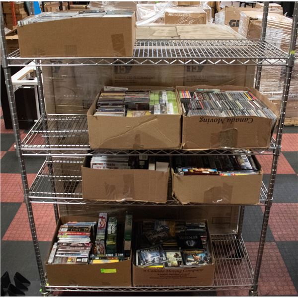 LARGE USED COMPUTER GAME & SOFTWARE LOT