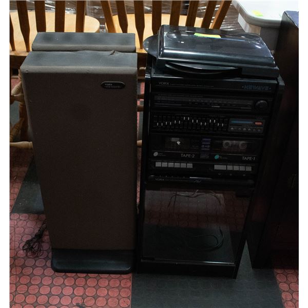 YORK NEW WAVE STERO, INCLUDING 2