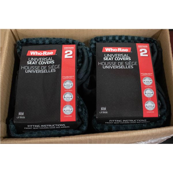 CASE WITH TWO 2 PC SETS LAWSON SEAT COVERS GREY