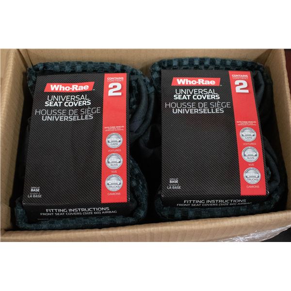 CASE WITH TWO 2 PC SETS LAWSON SEAT COVERS GREY