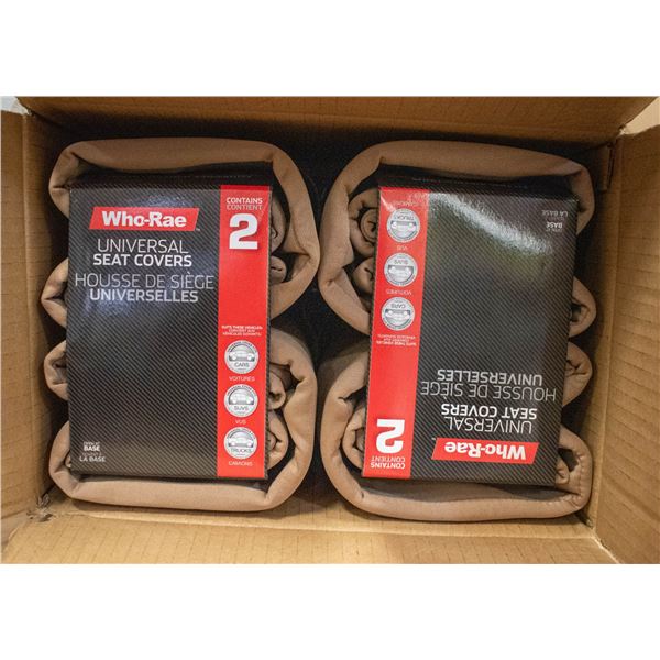 CASE WITH TWO 2 PC SETS LAWSON SEAT COVERS TAN