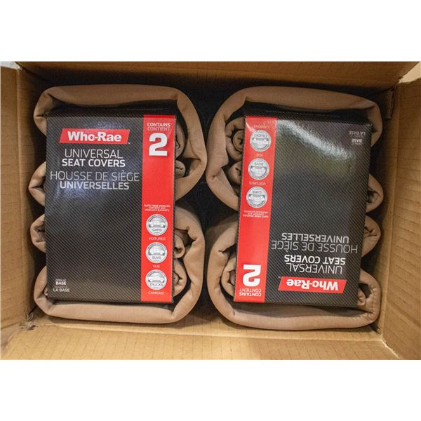 CASE WITH TWO 2 PC SETS LAWSON SEAT COVERS TAN