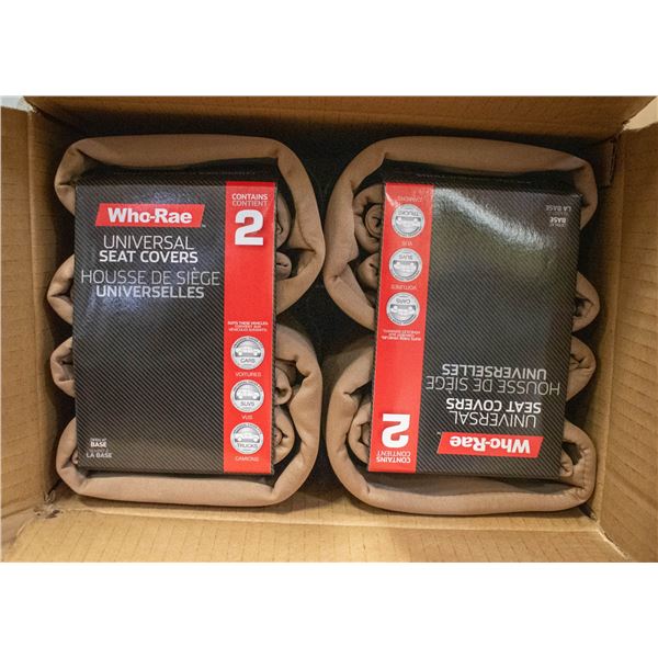 CASE WITH TWO 2 PC SETS LAWSON SEAT COVERS TAN